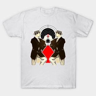 Right point: Press here on the target! T-Shirt